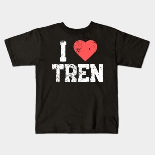 I love Tren Vintage Kids T-Shirt